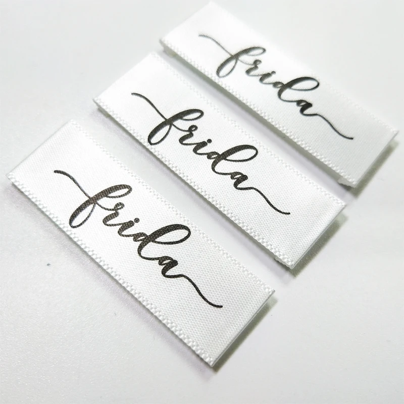 Одинарная атласная лента шириной 2 см тканевая печать бирки для шитья ткани