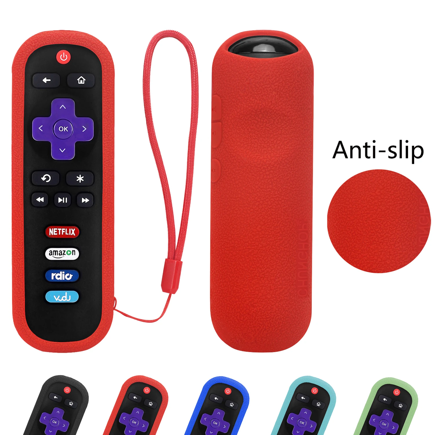 RC280 Remote Case Silicone Shockproof Protective Cover for TCL Roku 3600R Skin-Friendly Anti-Lost with Loop | Электроника