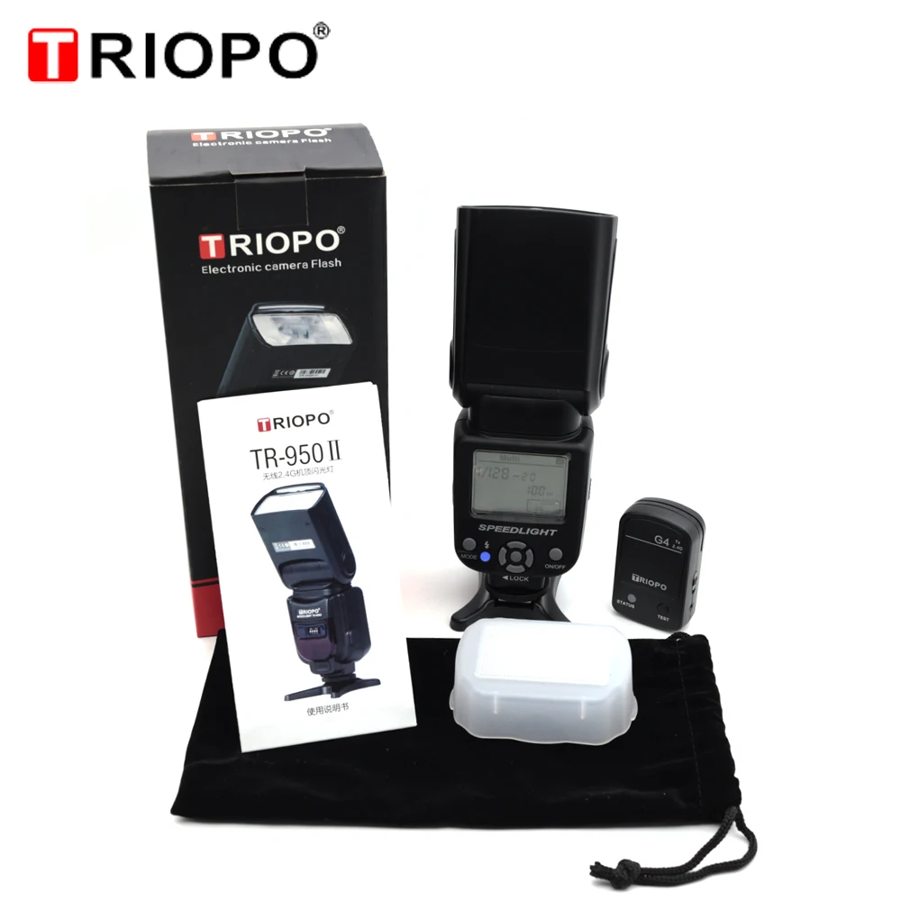 Triopo TR 950II вспышка светильник Speedlite Универсальный 2 4G Беспроводная передача для Nikon