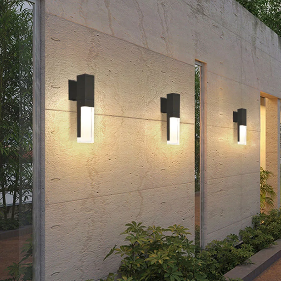 

Thrisdar 7W 15W Акриловая Водонепроницаемый светодиодный крыльцо Светильник Алюминий открытый сад светодиодный настенная лампа для отелей вилл ...