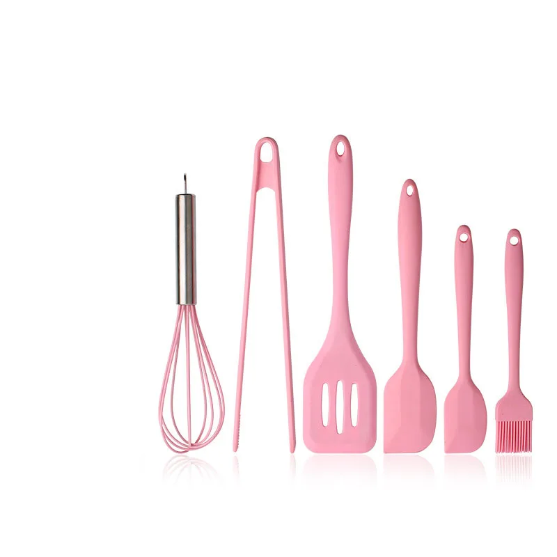 

Non-stick Pan Silicone Kitchenware Set 6 Piece Set Kitchen Food Grade Silicone Eggbeater Baking Tool Set Kitchen Accessories