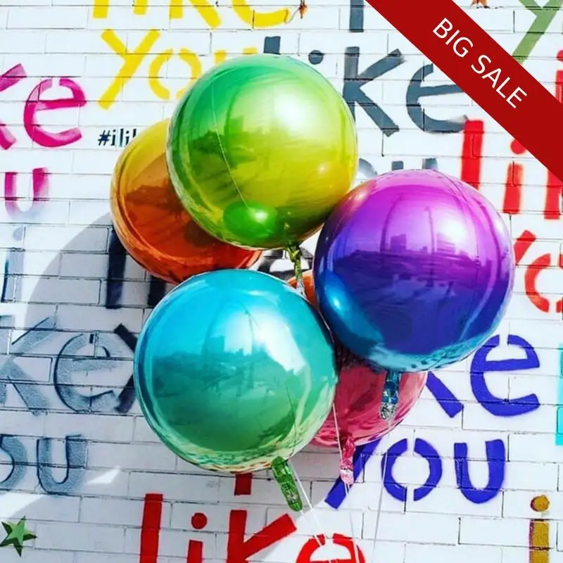 Шары на день рождения около 1 шт 29 дюймов 4D трехмерный градиент круглый свадьба