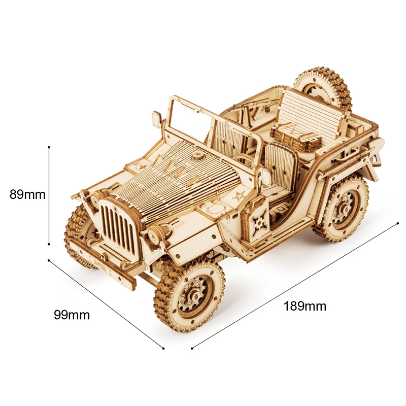 Robotime ROKR 3D Wooden Puzzle Jeep Car Model Toys for Children Kids Birthday Gift MC701 | Игрушки и хобби