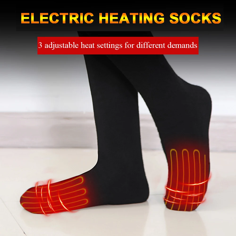 

Electric Heating Socks Heated Socks Men Women Battery Operated Rechargeable Winter Warm Socks For Working Driving Camping