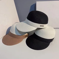 new fashion two color style summer cap breathable straw baseball caps handwoven stylish women hat wide brim straw equestrian hat