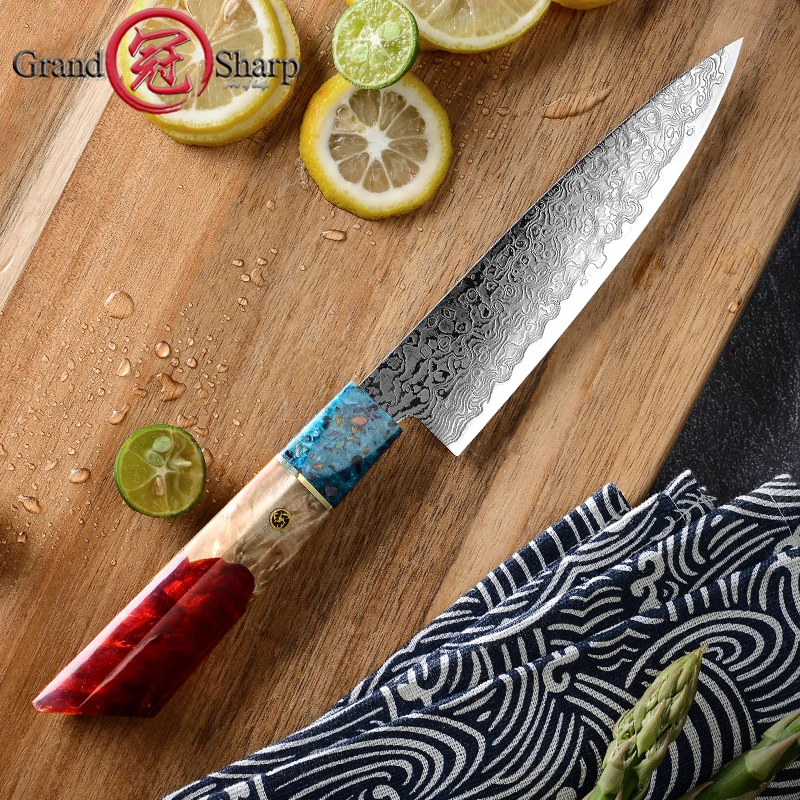 Большой острый японский нож из дамасской стали VG10 5 дюймов Практичный Нож ультра