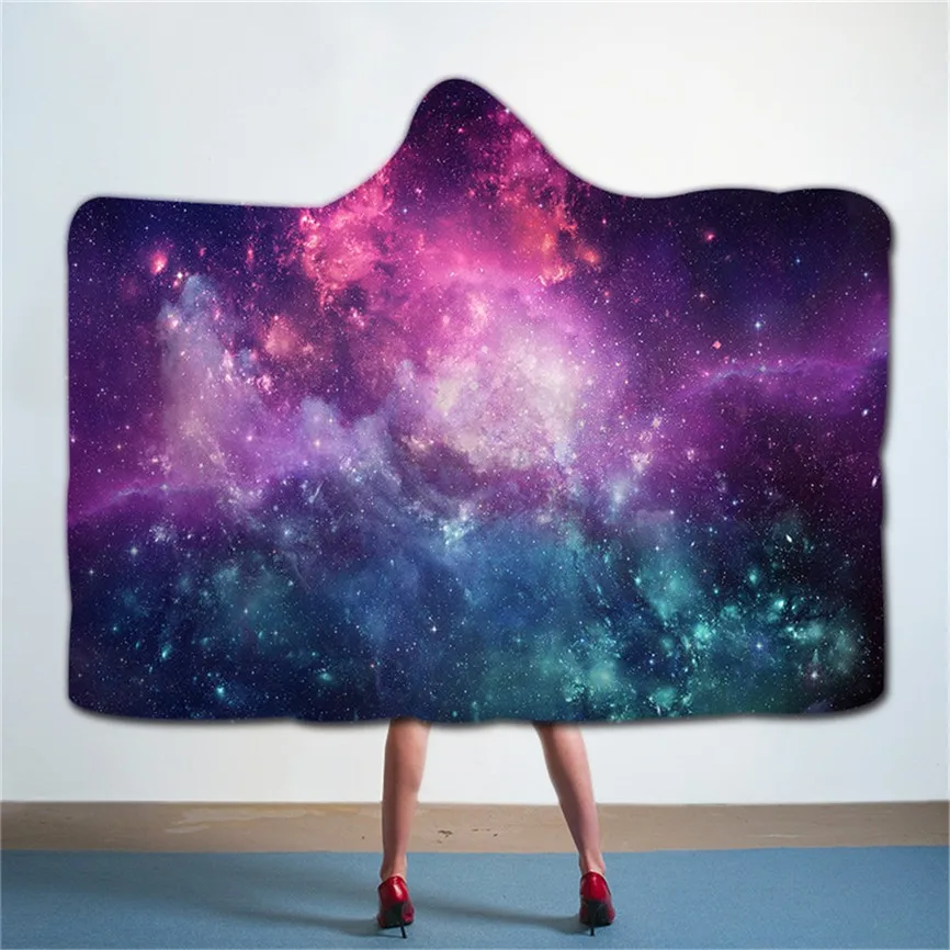 Зимний шарф мягкий удобный одеяло с капюшоном зимний теплый плюшевый плащ шаль