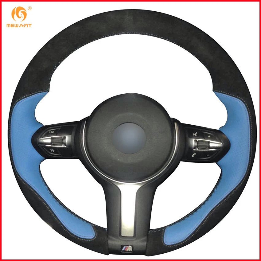 Чехол на руль черный замшевый чехол светло голубого цвета для BMW F87 M2 F80 M3 F82 M4 M5 F12 F13