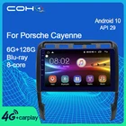 Автомобильный радиоприемник COHO для Porsche Cayenne 2002-2010, мультимедийный плеер с GPS-навигацией, стерео, Android 10, 6 + 128G
