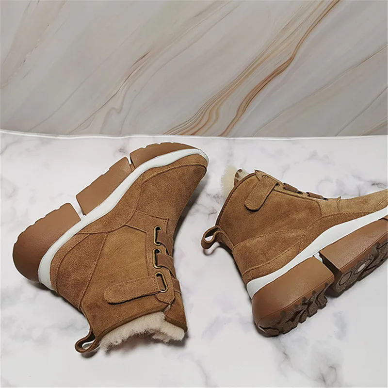 Женские зимние ботинки из натуральной кожи коллекция 2019 года женские бархатные