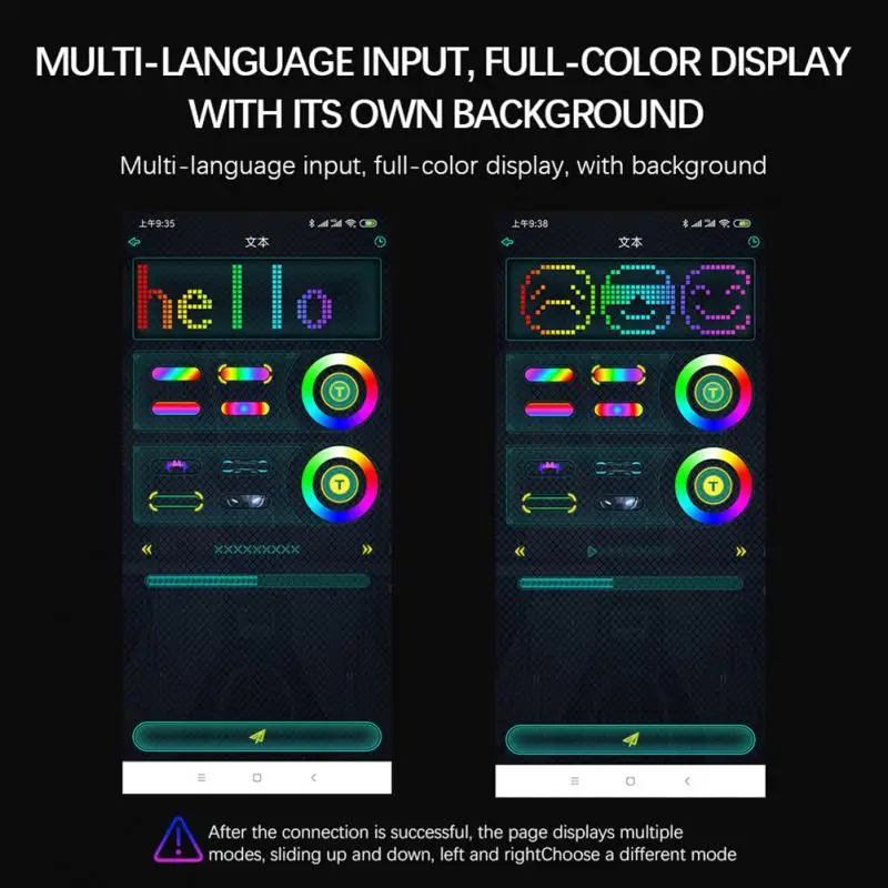 Bluetooth-compatibal RGB Led Lights Up Diy Picture Animation Text Halloween Xmas Carnival Costume Party Display Game Mask | Электроника