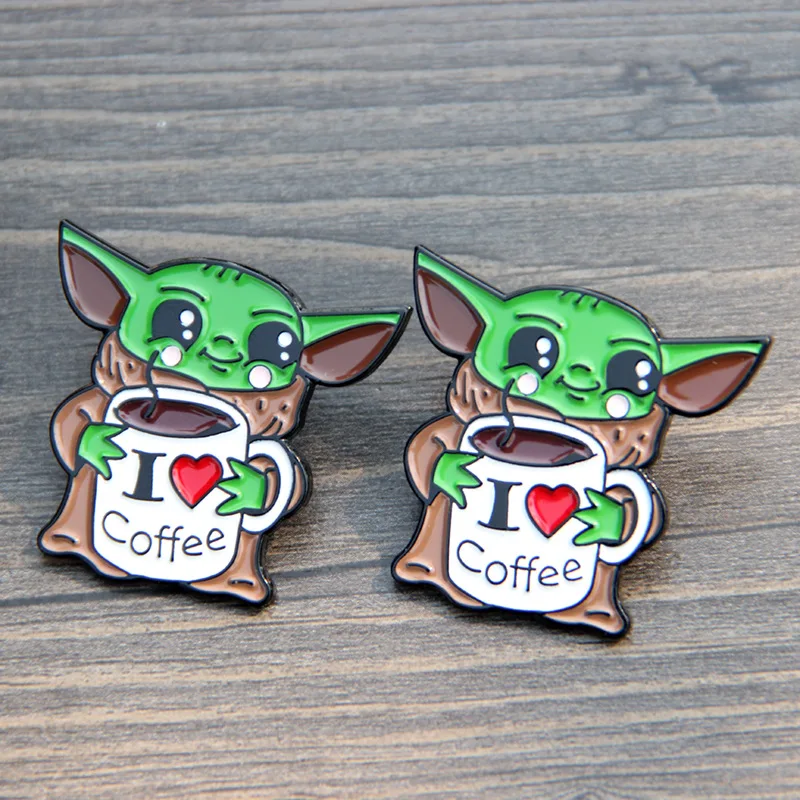 Baby yoda pin Брошь в виде кинозвезды милый эмалированный рюкзак с нашивками джинсовая