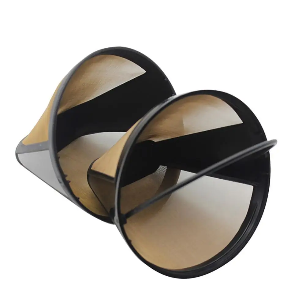 

Stainless Steel Reusable Cone Shaped Coffee Filter Strainer Kitchen Accessories