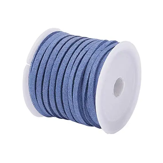 CornflowerBlue 5 м/рулон 3x1,5 мм плоский шнурок из искусственной замши, ожерелье, веревочка, рукоделие, бархатное кружево, сделай сам, нить, цепочка, ожерелье, ювелирное изделие, F55 - Цвет: CornflowerBlue