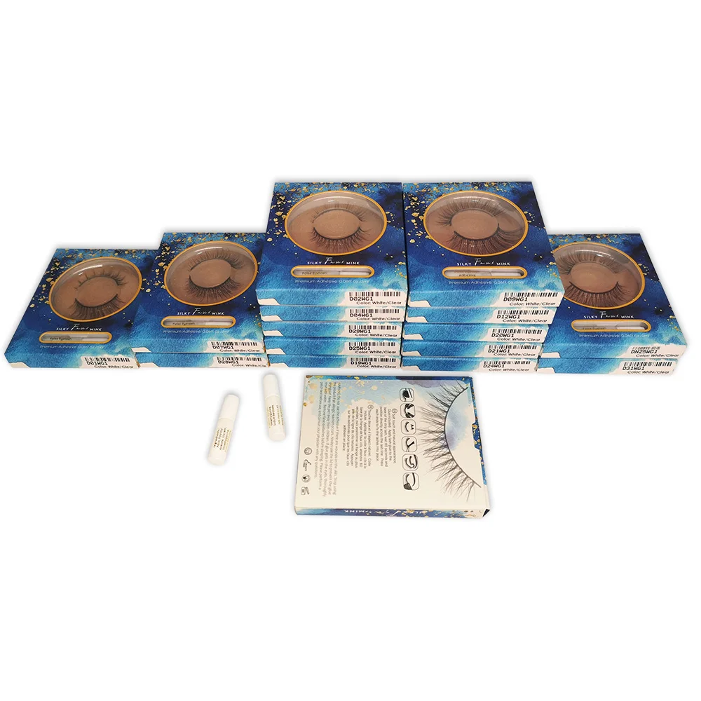 Ресницы D01 ~ D21 без латекса сильный клей шелковые норковые пушистые мягкие