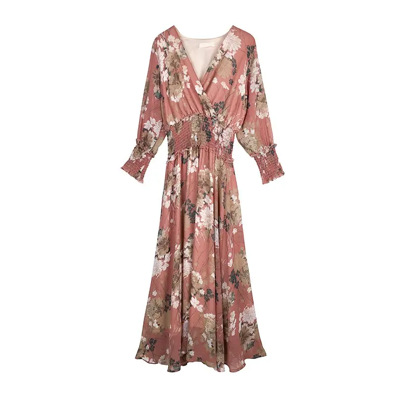 Женское Шифоновое Платье Bella Philosophy длинное приталенное платье с V-образным