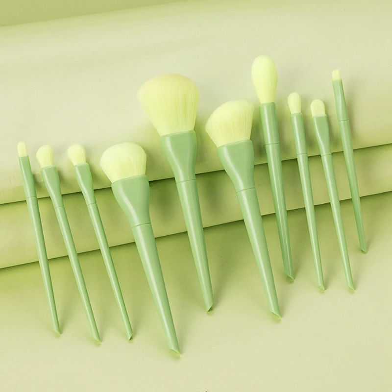 

10PCS Makeup Brushes Set Eye Shadow Blending Eyeliner Eyelash Eyebrow Brushes Synthetic Hair Makeup Brush Kit