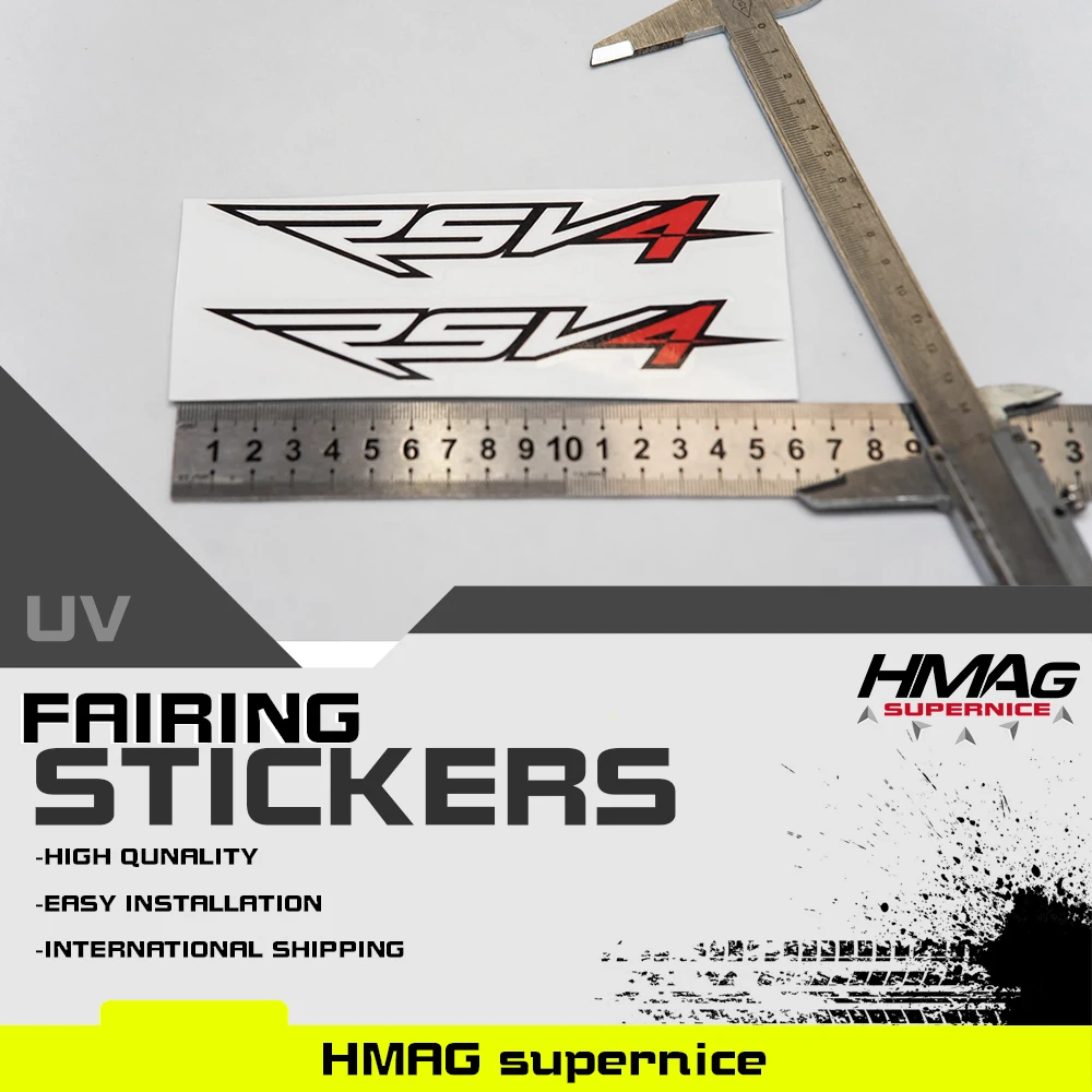 

Motorcycle Fairing Upper Fairing Decals Stickers 3M Sticker 1Pair For RSV4 RS 4V