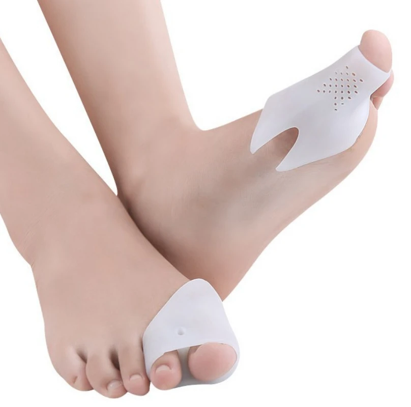 

2pieces=1pair Hallux Valgus Foot Care Tools Hammer Toe Gel Adjuster Bunion Corrector Thumb Protector Silicone Separators