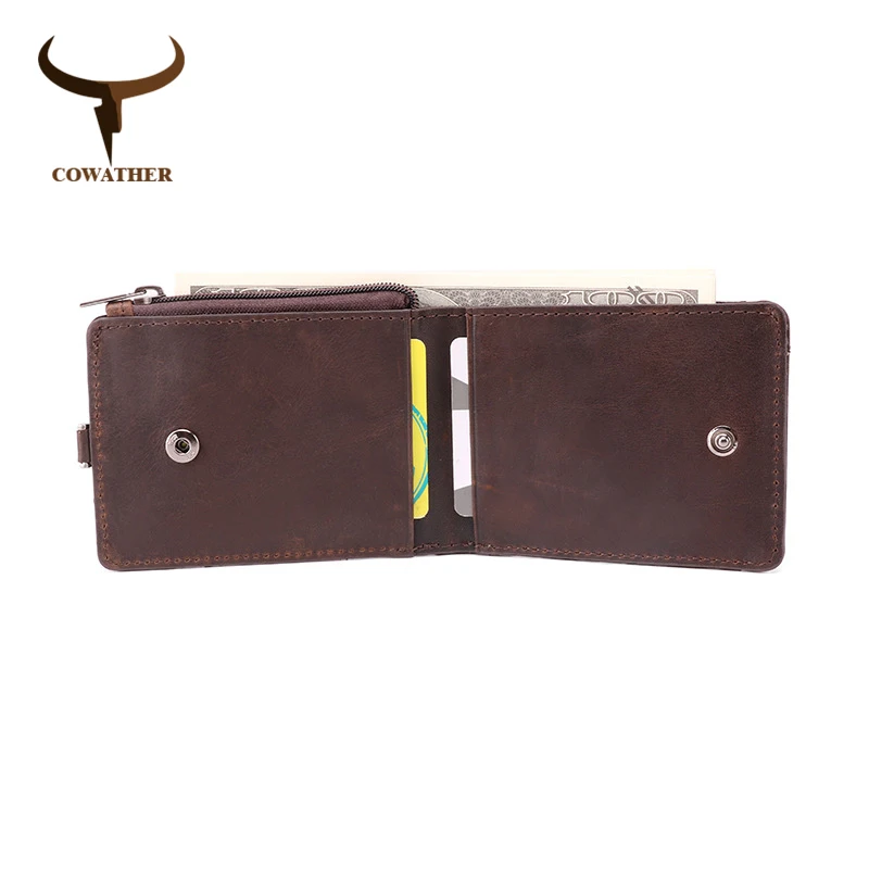 Кошелек COWATHER мужской из натуральной воловьей кожи|Мужские кошельки| |