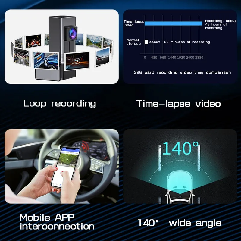 구매 숨겨진 대시 캠 와이파이 풀 HD 1080P 슈퍼 미니 자동차 카메라 DVR 무선 야간 버전 G-센서 운전 레코더 자동차 카메라 대시캠