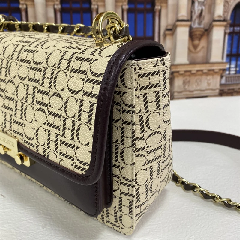 

New Model CH Printing Square Flap Bags for Women High Quality Cowleather Shoulder Chain Bag Luxury Designer Purses and Hanbags