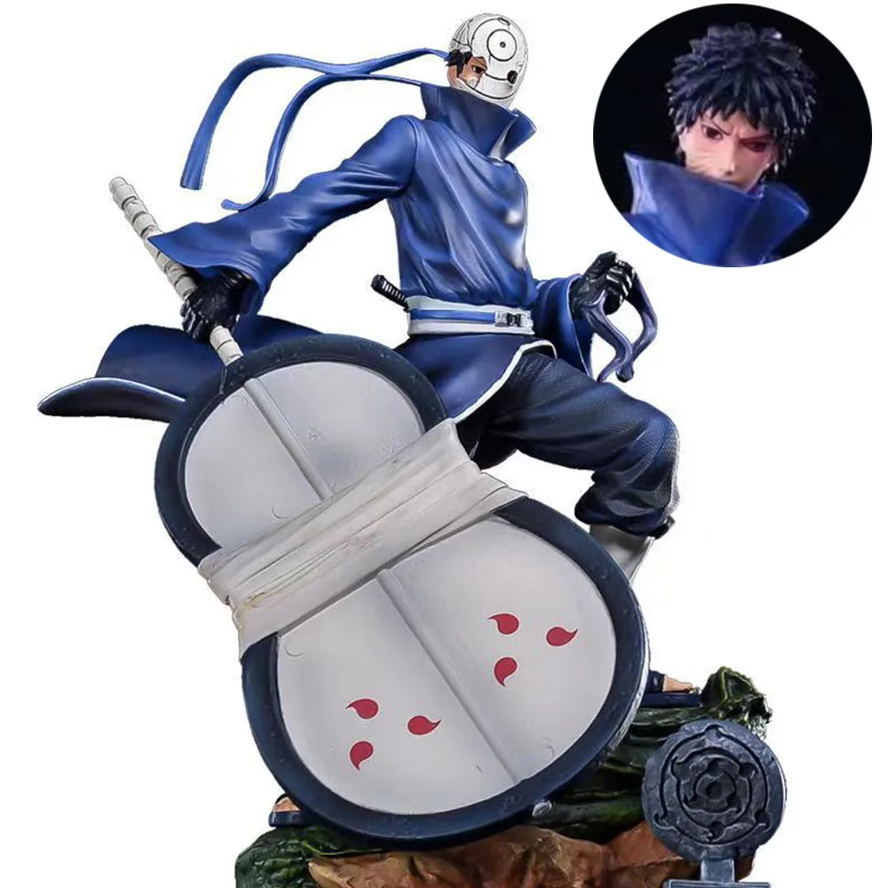 

NEW Naruto Anime 1/8 Scale Painted Figure Two Head Battle Version Uchiha Obito Action PVC Figure Toy Christmas Birthday Present