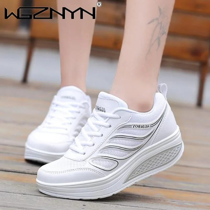 

Women Autumn Outdoor Platform PU Leather Sneakers Woman Lace Up Vulcanized Shoes Ladies Comfort Female Fashion Zapatillas Mujer
