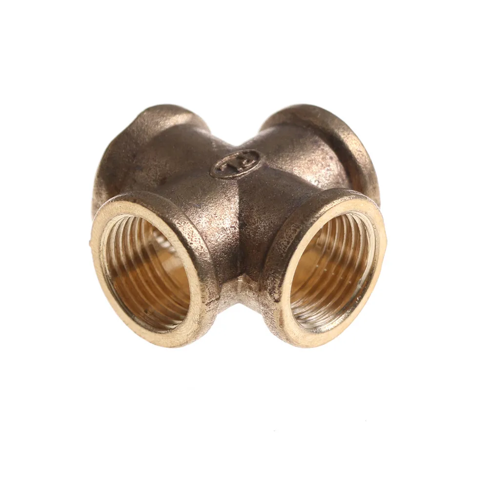 Одна штука 1/2 &quotBSP внутренняя резьба 4 пути латунный крестообразный фитинг