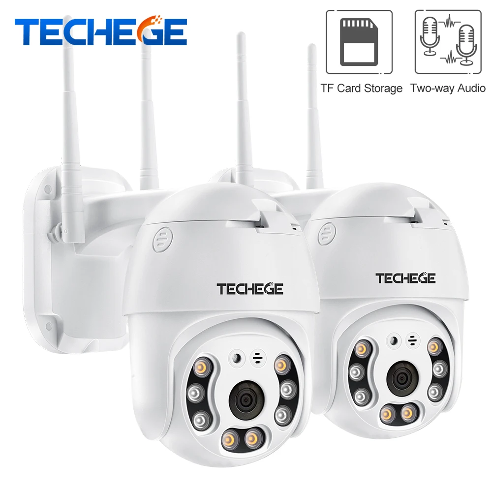 Techege HD 1080P Беспроводная IP камера CCTV AI человека обнаружения панорамирование