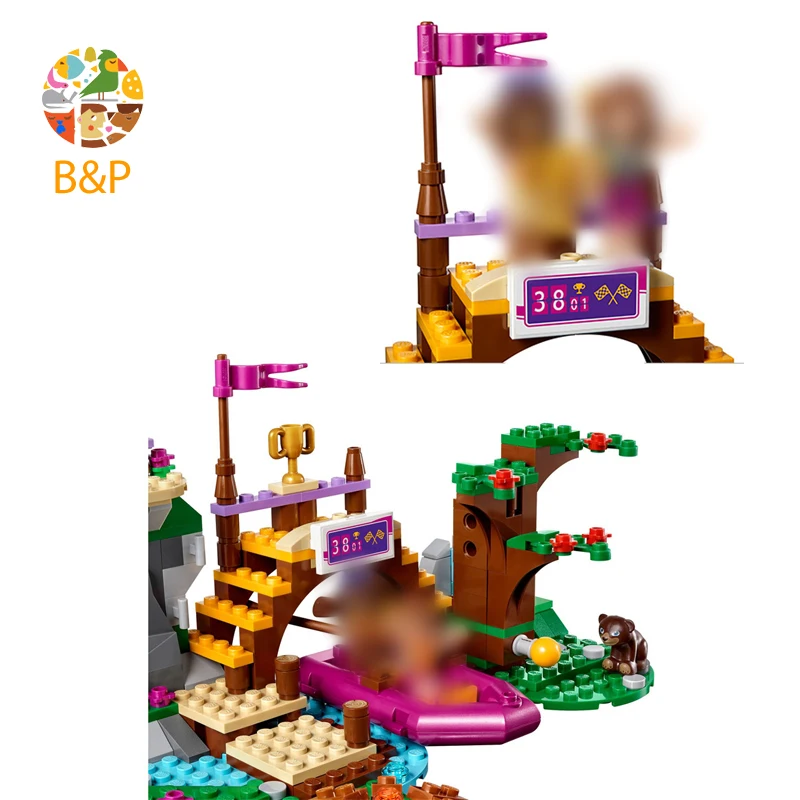 Коллекция 41121 года 325 шт. серия друзей модель для рафтинга в лагере приключений