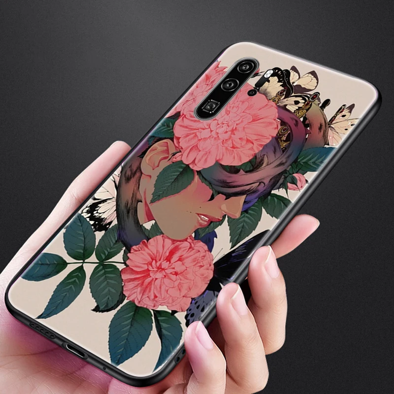 

Technology Fantasy Tree Flow Phone Case For Huawei P30 Pro Lite Angel Demon Painting Cases Coque Soft TPU Back Cover Carcasa