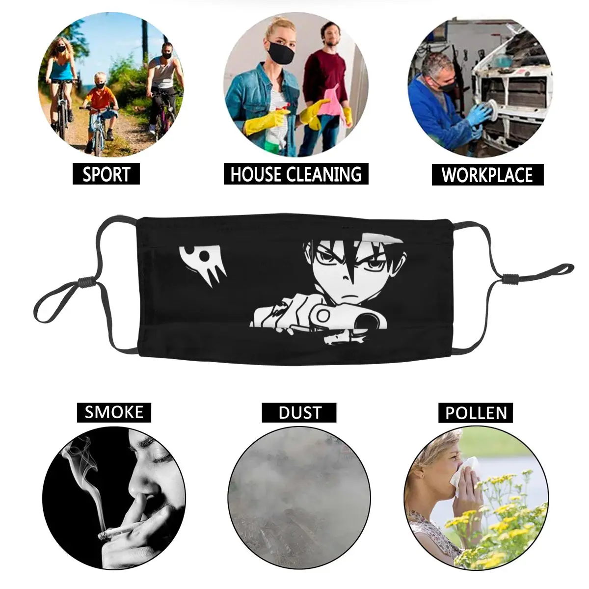 

Death The Kid Good Mask Anti Bacterial Sunproof