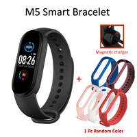 bluetooth fitness bracelet m5 smart band color screen m5 smartwatch sport tracker heart rate blood pressure monitor men women