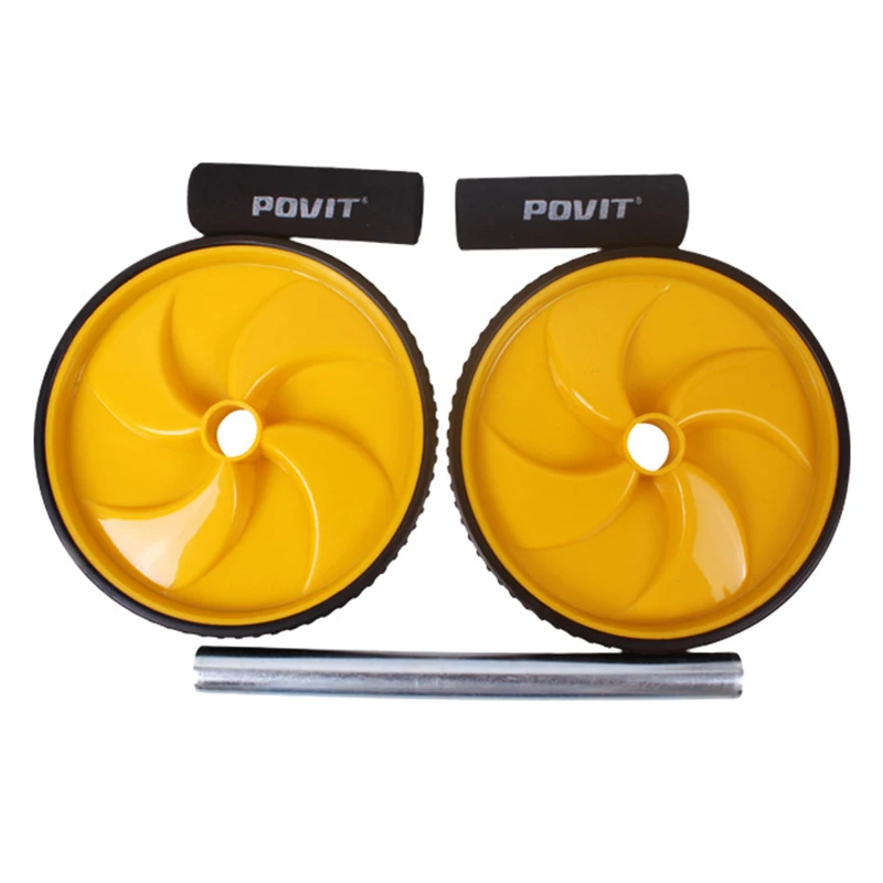 

POVIT Silent Abdominal Wheel Exercise Wheels Non- Slip Handles Fitness Workout Home Gym Exercise Equipment to Build Muscle