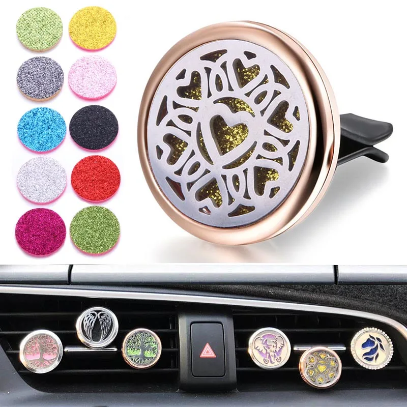 Новинка автомобильный диффузор для ароматерапии в форме сердца из нержавеющей