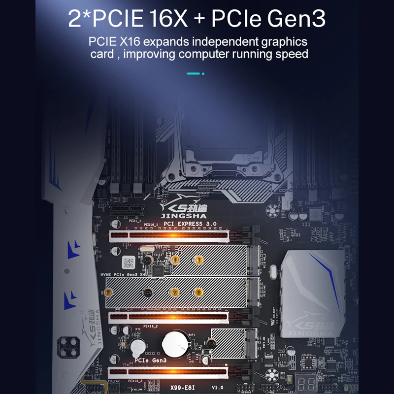 JINGSHA X99 E8I Motherboard Support Intel XEON E5 LGA2011-3 DDR4 ECC REG Memory NVME USB3.0 ATX Server Turbo boost | Компьютеры и офис