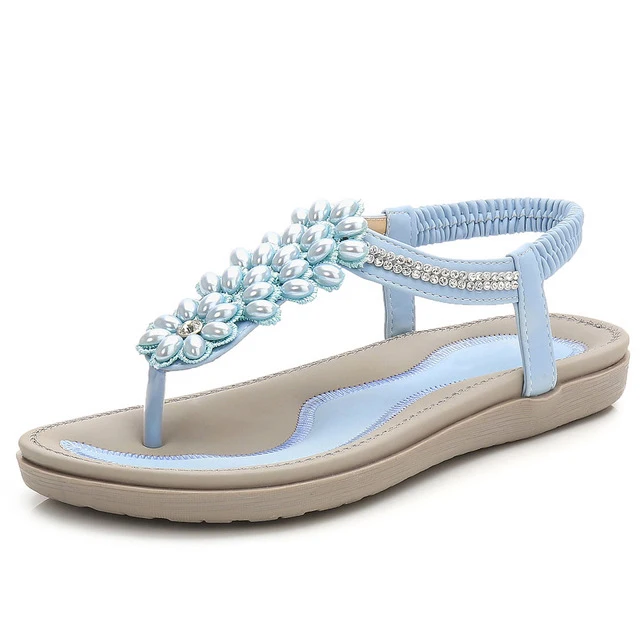 

Fashion women beach slippers sandals beaded ladies slippers women summer shoes breathable comfortable sandals