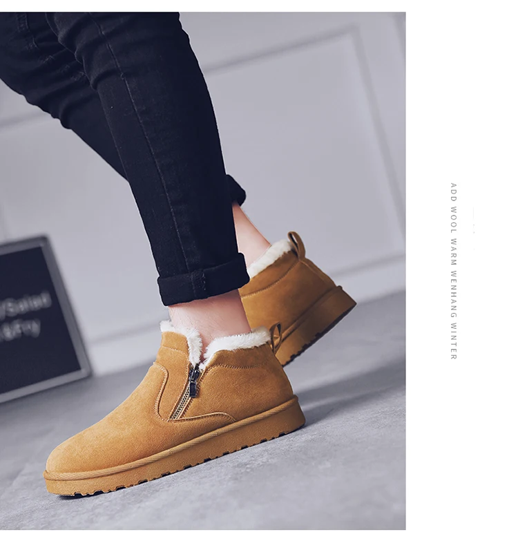Bota Masculina/Новое поступление года; мужские ботинки на меху; теплая зимняя мужская рабочая обувь; модная обувь на резиновой подошве; размеры 39-45