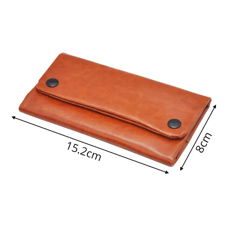 

Portable Leather Tobacco Pouch Bag Cigarette Rolling Pipe Tobacco Long Section Wallet Bag Tobacco Storage Bag