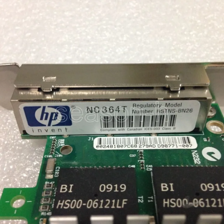 

HP NC364T PCI EXPRESS QUAD PORT GIGABIT HP 436431-001 NIC NETWORK CARD