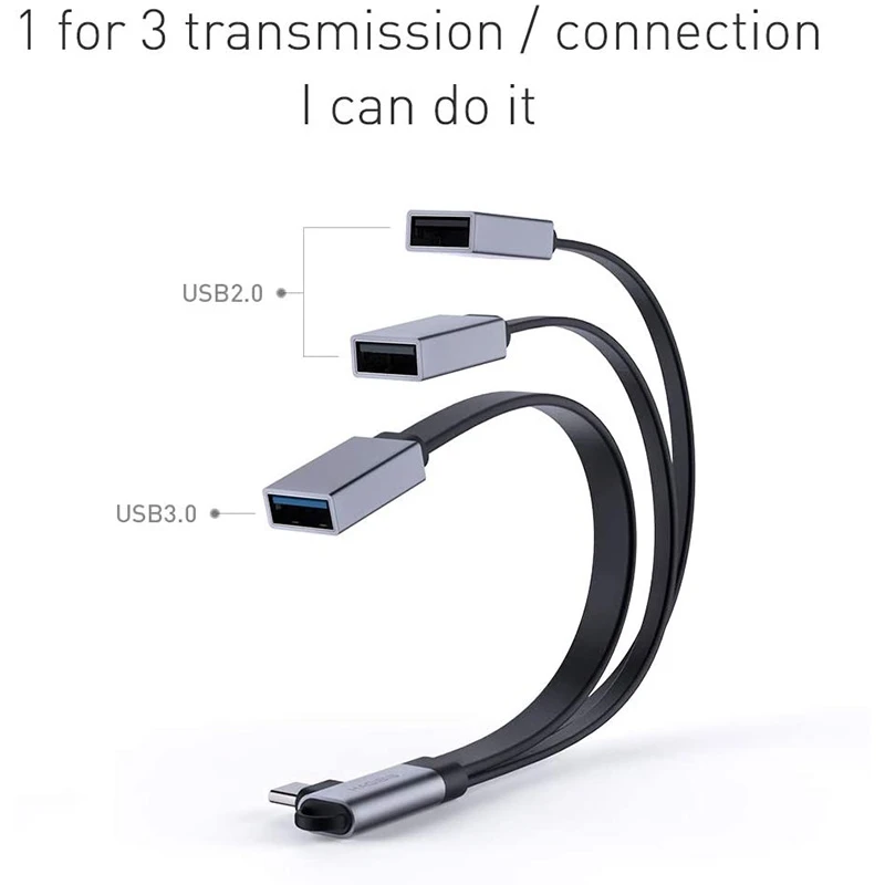 USB C концентратор кабель Type OTG адаптер с 3 usb портами портативный удлинитель для