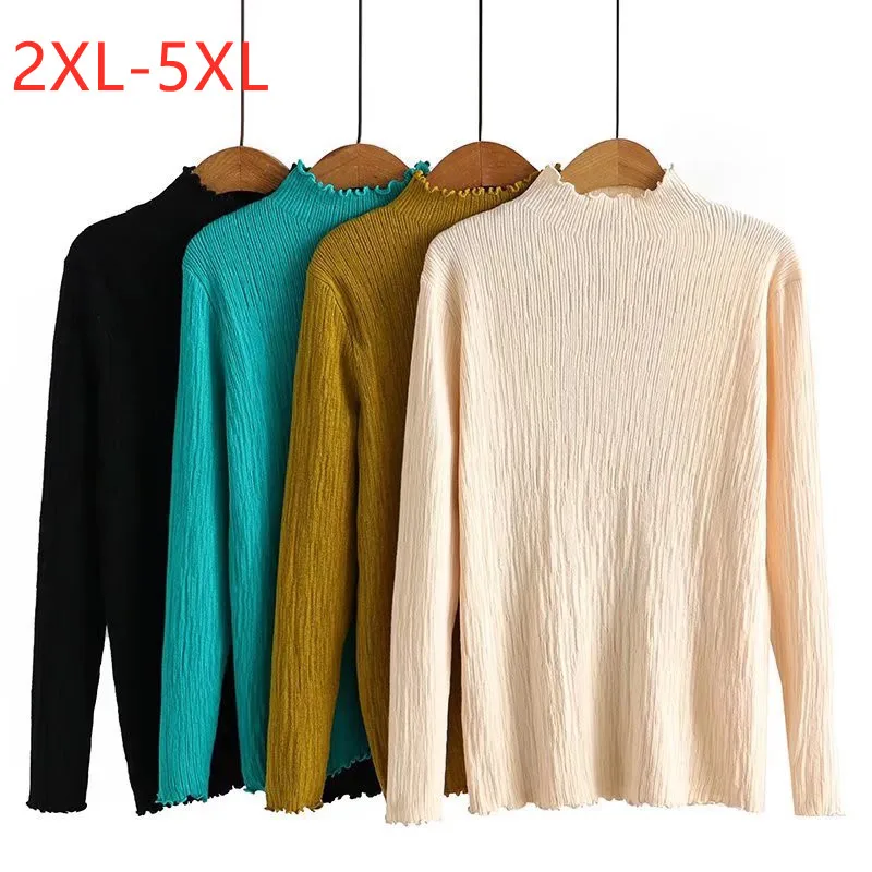 

Large women's winter new fashion Plus Size sweater bottomed sweater