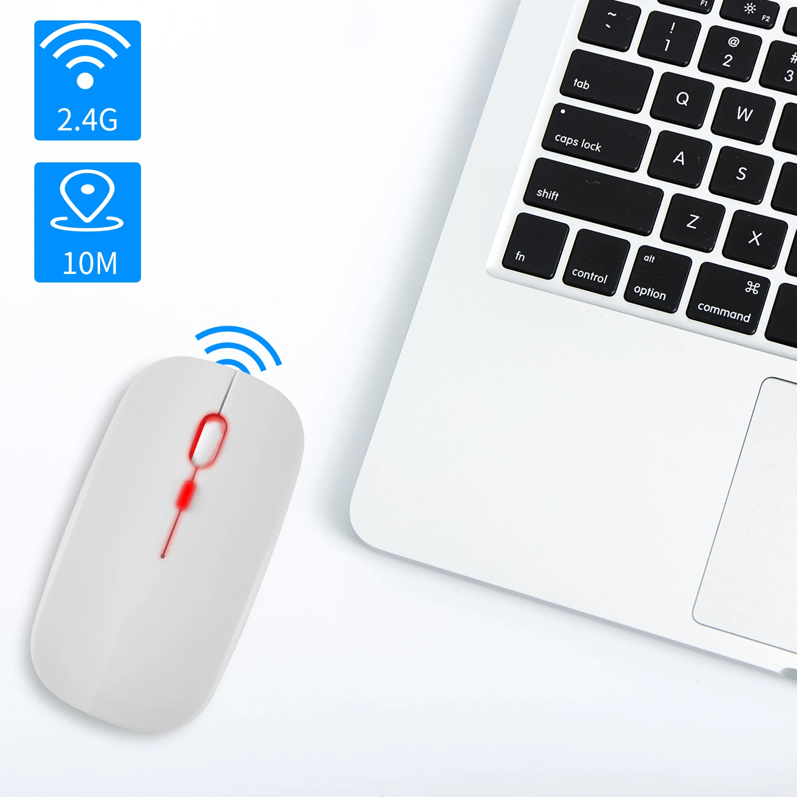 

2.4G Wireless Rechargeable Mouse Ultra-Thin Silent Optical USB Gaming Computer Portable Mause Mute Office Mice For PC Laptop