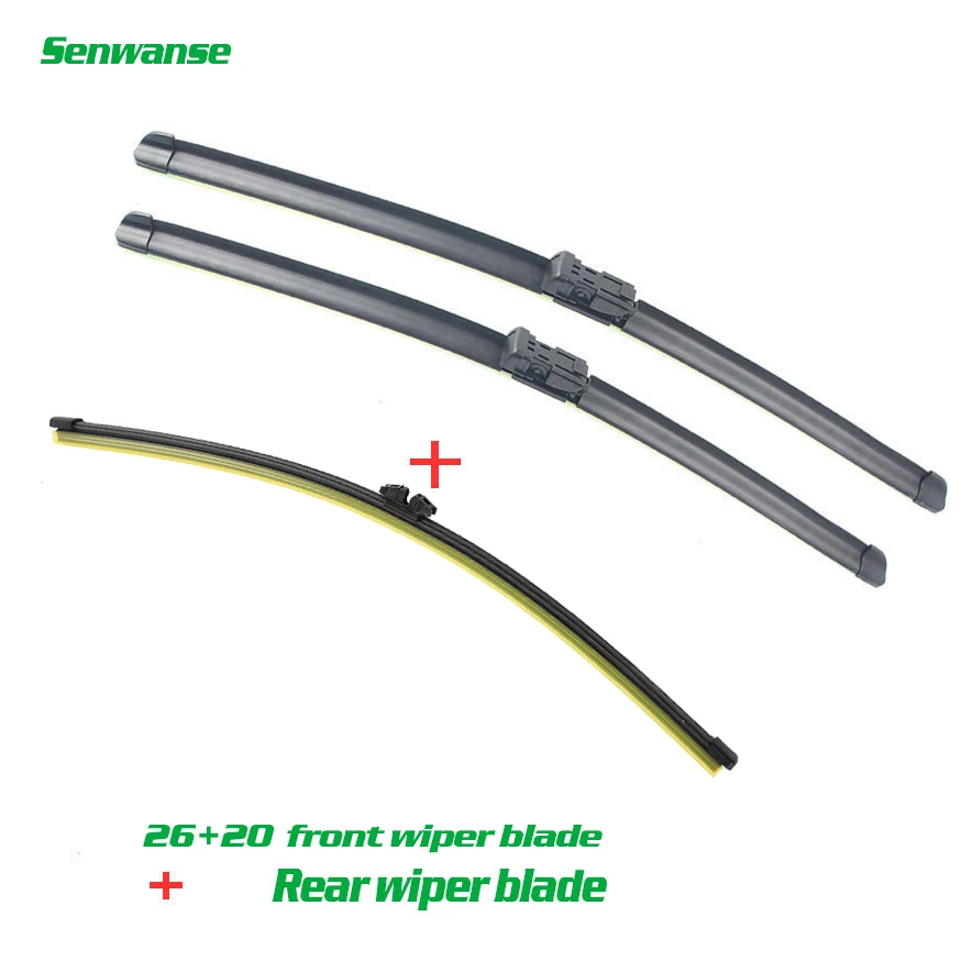 

Senwanse Front and Rear Wiper Blades For Volvo XC60 2009-2011 Windshield Windscreen Wiper Blade 26"+20"+15"