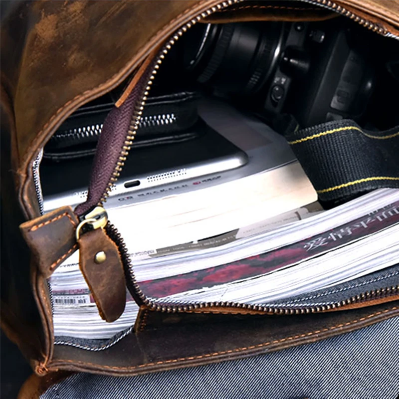 Мужской рюкзак из 2018 натуральной кожи в стиле преппи|Мужские рюкзаки| |