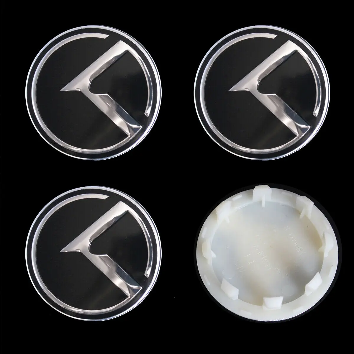 

4x 60mm Black K Logo Car Wheel Hub Center Cap Covers Tire Rim For KIA Optima Rio
