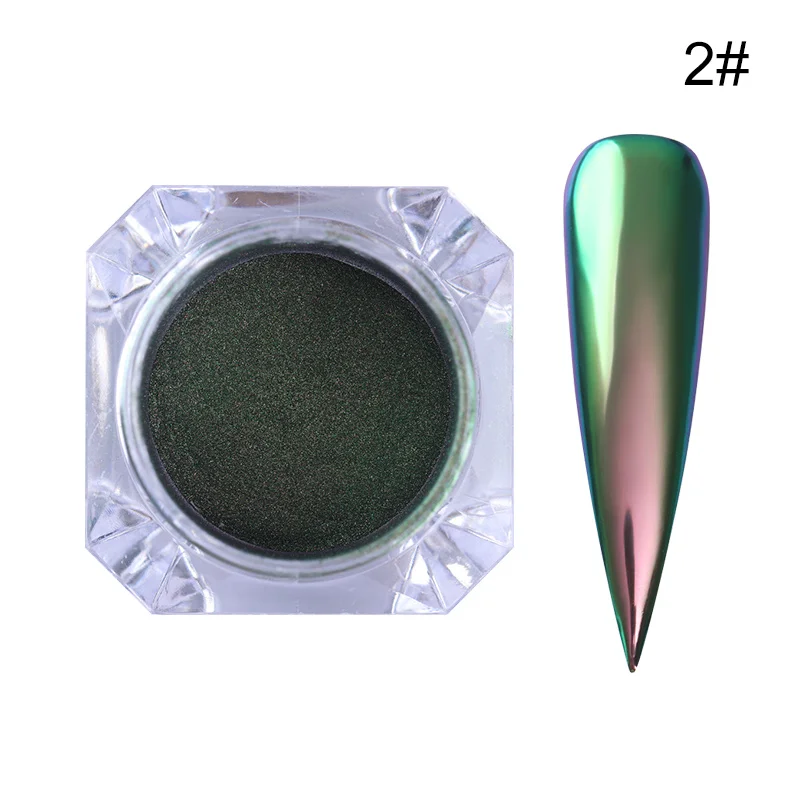 0.5g 1 коробка жемчужный блеск для ногтей порошок зеркальный матовый эффект блеск Лазерная пыль Маникюр мерцающий пигмент украшение для ногтей - Цвет: 0.5g