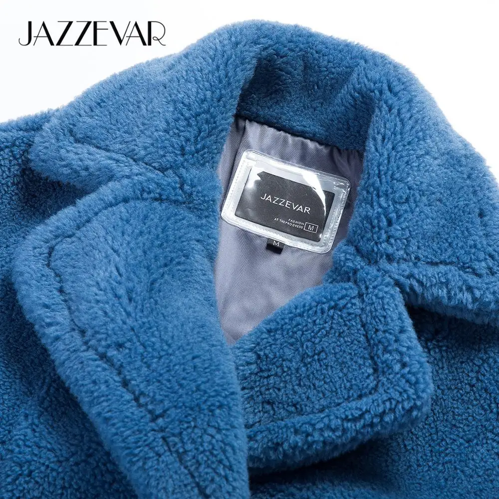 JAZZEVAR Зимнее новое поступление меховое пальто новое модное стильное свободная одежда длинное теплое зимная куртка K9063