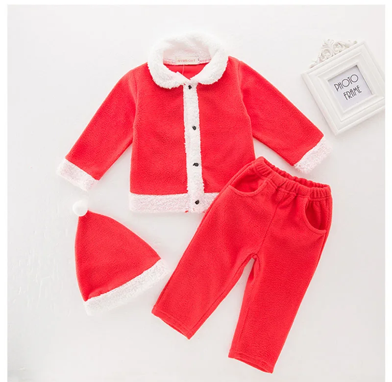 Высококачественный Детский костюм Санта Клауса для косплея мальчиков и девочек